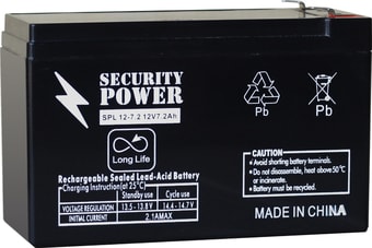 Аккумулятор для ИБП Security Power SPL 12-7,2 F2 (12В/7.2 А·ч)