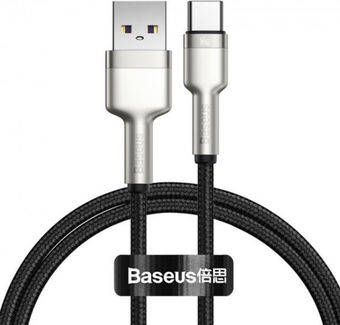 Кабель Baseus Cafule Series Metal Data Cable USB Type-A - Type-C 66W CAKF000001 (0.25 м, черный)