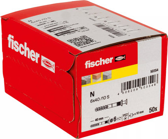 Дюбель-гвоздь Fischer N 6 x 40/10 S 50354 (50 шт)