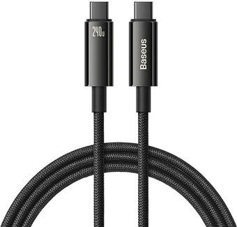 Кабель Baseus Tungsten Gold Fast Charging Data Cable USB Type-C - USB Type-C (1 м, черный)