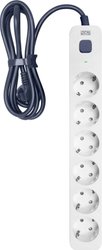 Стабилизатор Powercom SP-06W (5м, 6 розеток, белый/серый)