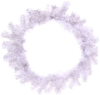 Рождественский венок Серпантин Снежинка 40 см (белый иней) 201-1015