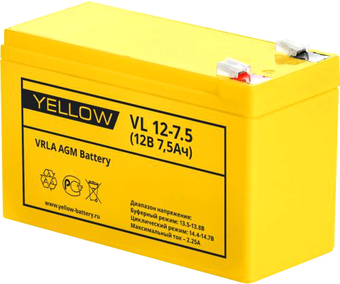 Аккумулятор для ИБП Yellow VL 12-7.5