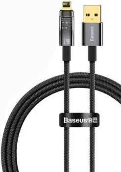 Кабель Baseus Explorer USB Type-A - Lightning (1 м, черный)