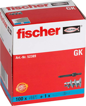 Дюбель для гипсокартона Fischer GK 52389 (100 шт)