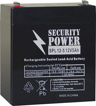 Аккумулятор для ИБП Security Power SPL 12-5 F2 (12В/5 А·ч)
