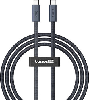 Кабель Baseus Flash Series 2 USB4 Full Featured Data Cable 240W USB Type-C - USB Type-C (1 м, черный)