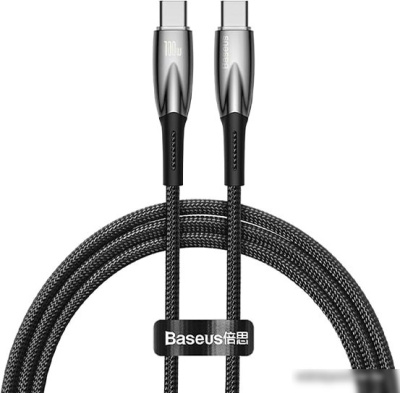 Кабель Baseus Glimmer Series Fast Charging Data Cable USB Type-C - Type-C 100W CADH000801 (2 м, черный)