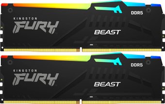 Оперативная память Kingston FURY Beast RGB 2x8ГБ DDR5 5600 МГц KF556C40BBAK2-16