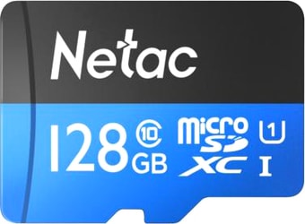 Карта памяти Netac P500 Standard 128GB NT02P500STN-128G-R + адаптер