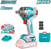 Гайковерт Total TIWLI2040 (с 2-мя АКБ, кейс)