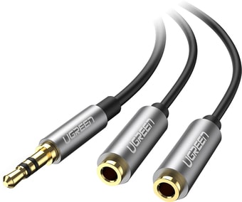 Удлинитель Ugreen AV123 3.5 мм - 3.5 мм (20 см, черный)