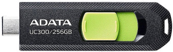 USB Flash ADATA UC300 256GB (черный/зеленый)