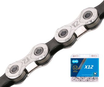 Цепь велосипедная KMC X12-126SLBK