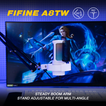 Проводной микрофон FIFINE A8T (белый)