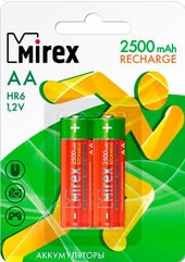 Аккумуляторы Mirex AA 2500mAh 2 шт HR6-25-E2