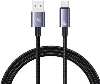 Кабель Usams US-SJ666 USB Type-A - USB Type-C (2 м, черный)