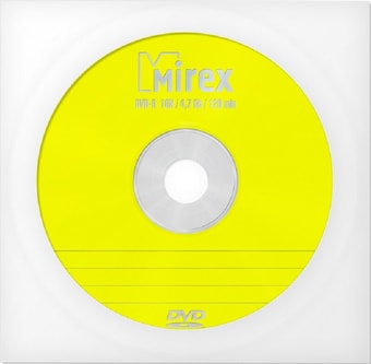 DVD-R диск Mirex 4.7Gb 16x Mirex в бумажном конверте с окном