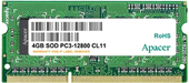 Оперативная память Apacer 4GB DDR3 SO-DIMM PC3-12800 [AS04GFA60CATBGJ]