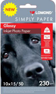 Фотобумага Lomond односторонняя эконом глянцевая 10x15 230 г/м2 50л