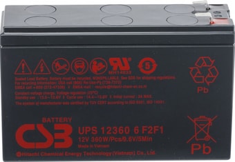 Аккумулятор для ИБП CSB HRL UPS 12360 6 F2F1 Slim (12В/7.5А·ч)