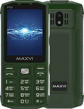 Кнопочный телефон Maxvi P101 (зеленый)