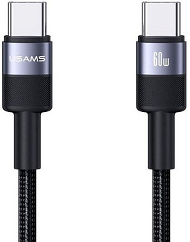 Кабель Usams SJ724 USB Type-C - USB Type-C (1.2 м, черный)