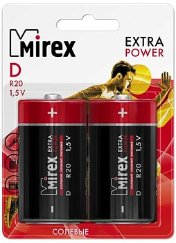 Батарейка Mirex Extra Power D 2 шт 23702-ER20-E2