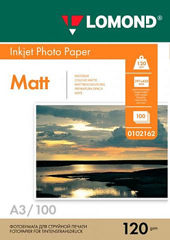 Фотобумага Lomond Матовая односторонняя A3 120 г/м2 100 листов [0102162]