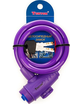 Тросовый велосипедный замок Tonyon 588K-1010PR