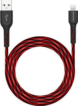 Кабель Atomic Flexstick Game+ 30.327 USB Type-A - Lightning (1.5 м, черный/красный)