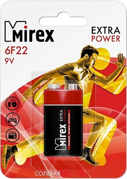 Батарейки Mirex 6F22 1 шт 23702-6F22-E1