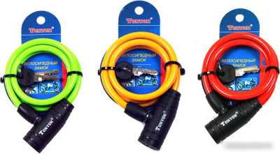 Тросовый велосипедный замок Tonyon 506K-0815C (в ассортименте)