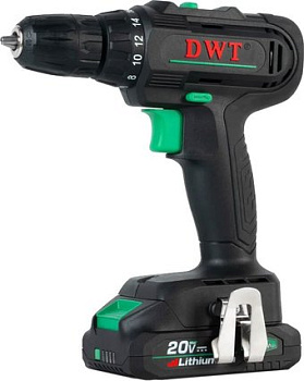 Дрель-шуруповерт DWT ABSP-20 NF-2 BMC (с 2-мя АКБ, кейс)
