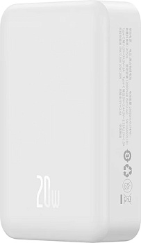Внешний аккумулятор Baseus Magnetic Mini Wireless Fast Charge Power Bank 20W 20000mAh (белый)